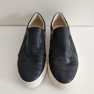 SKECHERS US 8 Womens Vaso Brillo Slip On Double Zip Sneakers